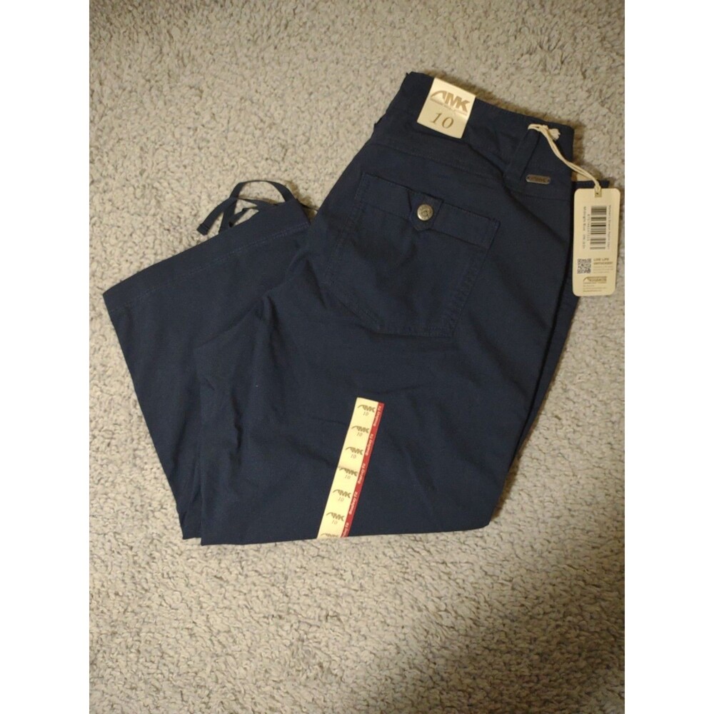 Nwt Mountain Khakis Women's Stretch Poplin Capri Sz 10 Midnight Blue Outdoor